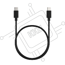 Кабель Maxvi MC-20 black Type-C - Type-C, 2A ток макс. нагрузки 2А, макс. напряжение 5V, длина кабеля 1м, материал PVC, черный