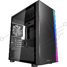 Компьютерный корпус без блока питания PCCOOLER LM300 ARGB BK, Flat Mid Tower, черный, TG, 0.45 SPCC, 1x120мм mATX, mITX 170/330/150мм 2x2.5