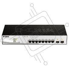 Коммутатор D-Link DGS-1210-10/F1A, 8×1 Гбит/с + 2×1 Гбит/с SFP, настраиваемый