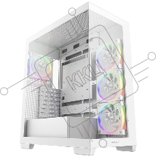 Компьютерный корпус Deepcool CG580 4F V2 WH без БП, боковое окно (панорама), 4x120мм ARGb PWM вентилятора, белый, ATX (R-CG580-WHADA4-G-2)