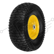 Колесо пневматическое Denzel 15/6.00-6, D 370 мм, подш. внут. диам. 16 мм, длина оси 100 мм