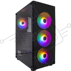 Компьютерный корпус 1STPLAYER FIRE DANCING V3-B / ATX, TG / 4x120mm LED fans inc. / V3-B-4F1