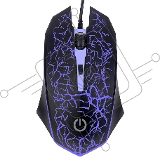 Мышь оптическая Perfeo GRID, 4 кн, USB, черный, GAME DESIGN, 7 цв. подсветка, 800-1600 DPI PF_A4800