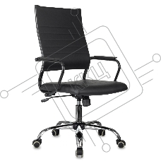 Кресло руководителя Бюрократ CH BALANCE SL Line черный экокожа крестов. металл хром