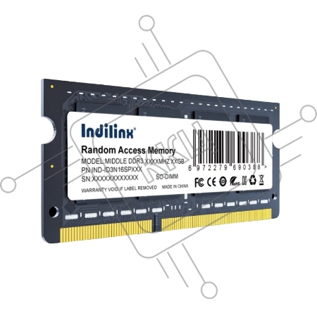 Память Indillinx 4GB DDR3 1600 SODIMM IND-ID3N16SP04X INDILINX