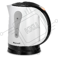 Чайник электрический Maxwell MW-1079 W, 2200Вт, 1.7л, белый/черный