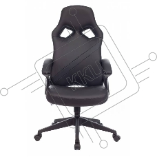 Кресло игровое Zombie DRIVER черный, эко.кожа, с подголов. крестовина пластик