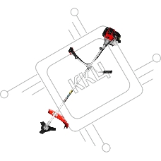 Триммер бензиновый MTX MT-52, 52 см3, неразъемная штанга, состоит из 2 частей