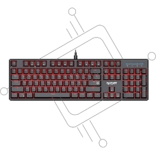 Клавиатура Defender Quest GK-596 RU (45596) проводная, USB, черный