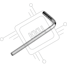 Ключ имбусовый Сибртех hex 4мм 45x закаленный никель