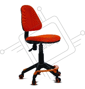 Кресло детское Бюрократ KD-4-F/TW-96-1 оранжевый TW-96-1 колеса оранжевый