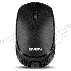 Мышь беспроводная SVEN RX-210W черный, 1400 dpi, радиоканал, USB, кнопки - 4