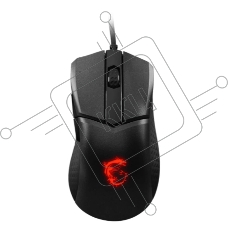 Мышь проводная MSI Clutch GM31 Lightweight черный, 12000 dpi, USB, кнопки - 6