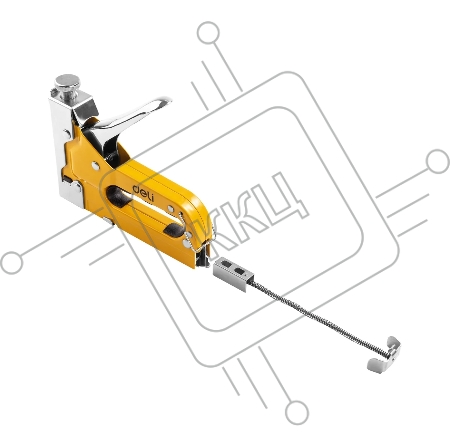 Мебельный степлер Deli DL238104 с набором скоб Набор: 2000шт дверные гвозди. 2000шт Т-гвозди. 2000шт U-гвозди.