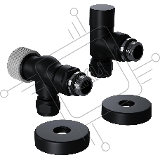 Набор термостатический осевой Royal Thermo Design Pro 15мм М30х1,5 черный