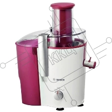 Соковыжималка Bosch MES25C0 белый/бордовый, центробежная, 700 Вт, 1250 мл, механическое