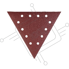 Треугольник шлифовальный PATRIOT на липучке, 285мм, 12 отверстий, Р180, 10 шт