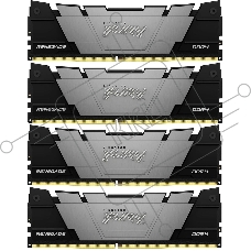 Оперативная память Kingston Fury Renegade, 64GB (4x16GB), DDR4, 3600MHz, CL16, DIMM, с радиаторами, серый/черный