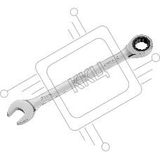 Ключ комбинированный Denzel, с трещеткой, 21 мм