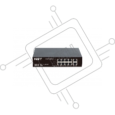 Коммутатор NST NS-SW-8F2F-P, 10×100 Мбит/с (8×PoE), неуправляемый