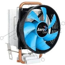 Кулер для процессора Aerocool / Formula Verkho 1-3P черный/синий, 90 мм, алюминий/медь, 2300 об/мин, 27.6 дБ, 3 pin, 100 Вт, 125 мм