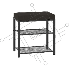 Банкетка ЗМИ Торонто 13S каркас графит,сиденье серый БТ13СГрС Банкетка ЗМИ Торонто 13S каркас графит,сиденье серый БТ13СГрС