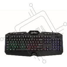 Клавиатура PERFEO (PF_B3410) VISION Multimedia, GAME DESIGN, подсв. 3 цвет USB, черн