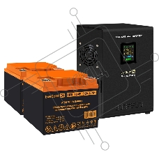 Комплект источника бесперебойного питания Exegate EX295997RUS + батарея 45Aч EX285666RUS 1шт (инвертор, синус, для котла, настенный) ExeGate FineSine SX-1000.LCD.AVR.2SH <1000VA/600W, чистая синусоида, цветной LCD-дисплей, AVR, 2*Schuko, линейно-интеракти