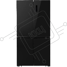Холодильник LEX LCD505BlGID черный, трехкамерный, 321/144 л, морозилка снизу, No Frost, Side by Side