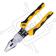 Комбинированные плоскогубцы многофункциональные Deli DL100008 215мм, (скручивание/зажим/резка/зачистка/обжим), сталь Cr-V, двухкомпонентная рукоять