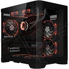 Компьютерный корпус 1STPLAYER UVIEW UV5 Black/mATX/UV5-BK