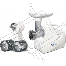 Мясорубка электрическая Ротор Люкс ЭМШ 35/300-4 белый, 1500 Вт, 0.6 кг/мин, насадки - 4