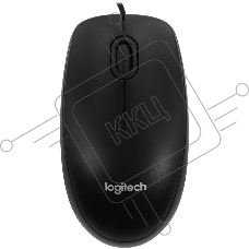 Мышь проводная Logitech B100 черный, 1000 dpi, USB, кнопки - 3