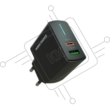 Зарядное устройство MORE CHOICE (4610196409943) NC61 СЗУ 1USB+1USB-C 3.0A PD 20W+QC3.0 быстрая зарядка черный