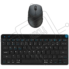 Комплект клавиатура+мышь JLab GO беспроводной, USB, 1600 DPI, чёрный