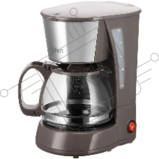 Кофеварка капельная Kitfort КТ-7395 650Вт коричневый/серебристый