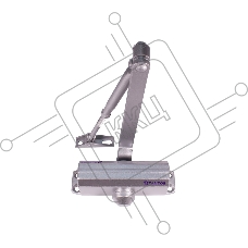 Доводчик дверной Tantos TS-DC065 серебро EN3, до 75 кг