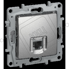 IEKETIKA Розетка компьютерная RJ45 категория 5Е UTP 6724411 алюминий