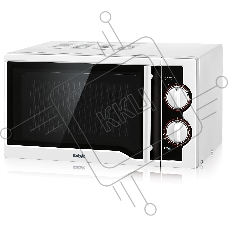 Микроволновая печь BBK 20MWS712MWB белый, 20 л, 700 Вт, переключатели - поворотный механизм