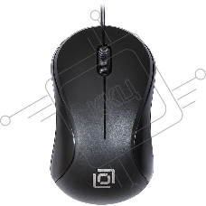 Мышь проводная Oklick 115S черный, 1200 dpi, USB, кнопки - 3