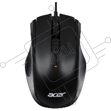 Мышь проводная Acer OMW020 черный, 1600 dpi, USB, кнопки - 4