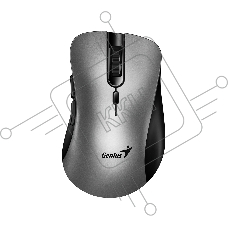 Мышь беспроводная Genius Ergo 8100S AI серебристо-серый, 1600 dpi, радиоканал, USB, кнопки - 6