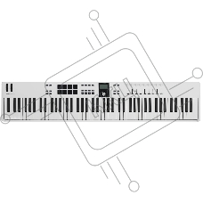Клавиатура MIDI [231541] Arturia [KeyLab Essential 88 mk3 White] 88 клавиш, LCD дисплей, 9 энкодеров, 8 пэдов, 9 фейдеров, 12 кнопок управления, колеса высоты тона и модуляции, 1/4