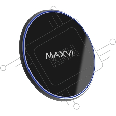 Беспроводное зарядное устройство Maxvi A315W2,15W, LED подсветка, black