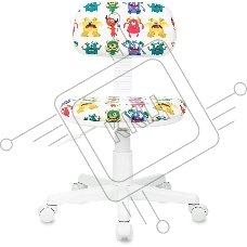 Кресло детское Бюрократ CH-W201NX белый монстры крестов. пластик пластик белый Кресло детское Бюрократ CH-W201NX белый монстры крестов. пластик пластик белый