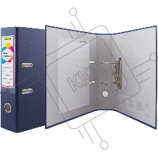 Папка-регистратор Silwerhof A4 75мм ПВХ/бумага синий без. окант. сборная (упак.:2шт)