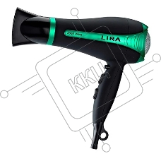 Фен LIRA LR 0702 черный/зеленый, 2000 Вт