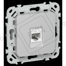 Розетка компьютерная RJ45 категория 5Е UTP РК5е-1-0-ФлА алюминий FLITE
