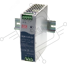 Блок питания AC-DC, 120Вт, вход 88-264V AC, 47-63Гц,124-370В DC, выход 24В,5A (пиковый 7,5А), рег. вых 24-28В, в кожухе на DIN-рейку