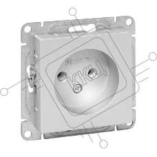 Розетка EKF UP1-SOA-100 СП Эпика 16А без заземл. без шторок механизм алюм.